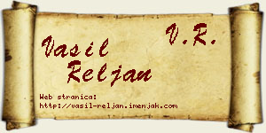Vasil Reljan vizit kartica
